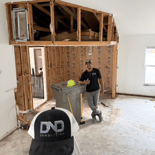 DND Demolition interior strip-out crew on a Tampa jobsite