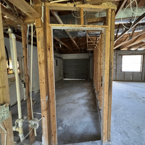 Residential interior — after demolition