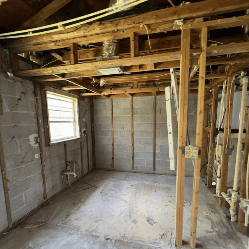 Residential interior — after demolition