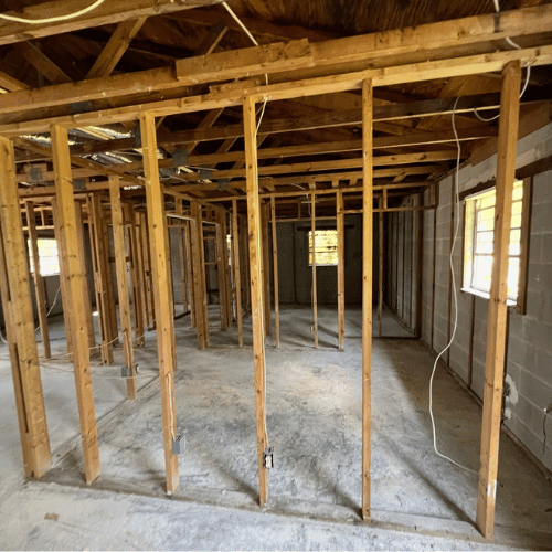 Residential interior — after demolition